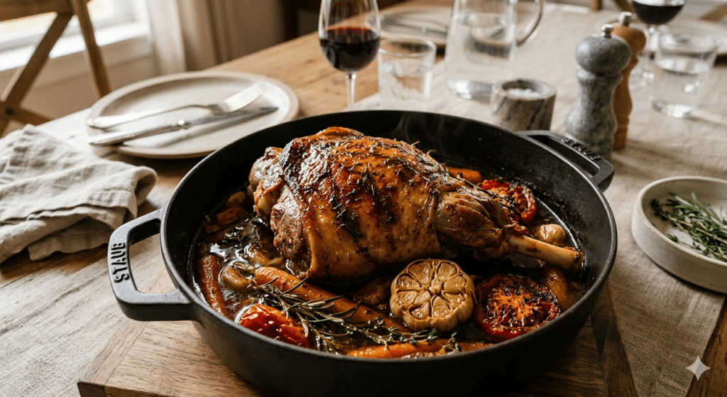 gigot d'agneau au four cuisson lente