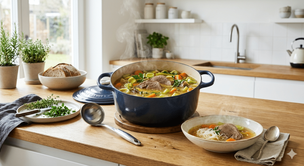 bouillon de langue facon grand mere