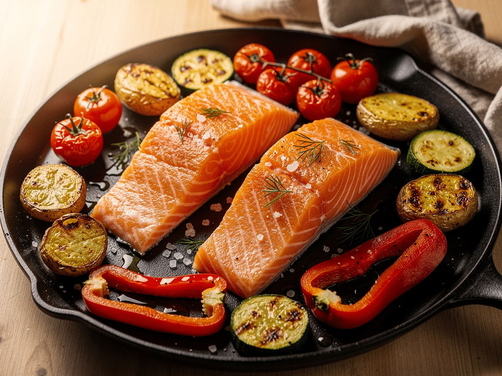 Accompagnement pour saumon au four