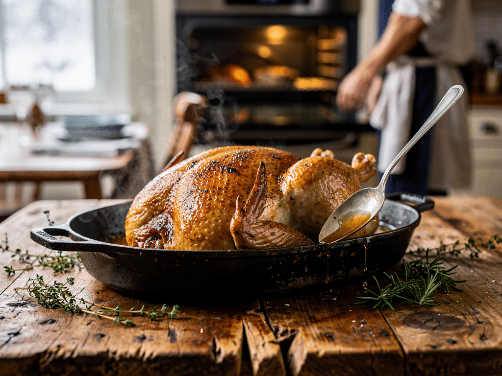 temps de cuisson rôti de chapon au four