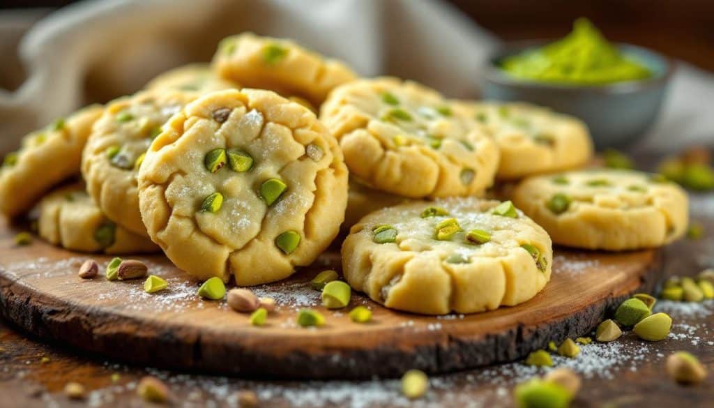 découvrez notre recette facile et gourmande de cookies à la pâte de pistache, pour des douceurs maison fondantes et pleines de saveurs.
