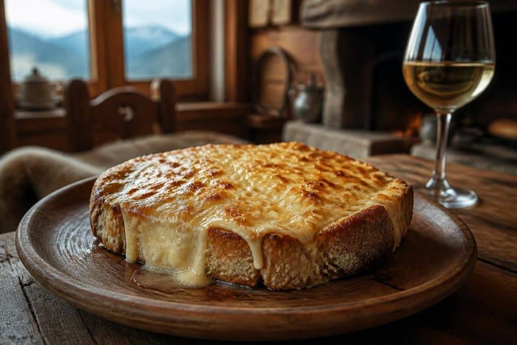 découvrez la recette traditionnelle de la croûte savoyarde, un plat savoureux à base de fromage fondant et de vin blanc, parfait pour réchauffer vos repas en hiver.