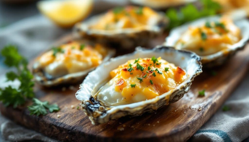 découvrez notre recette facile et rapide d’huîtres au four gratinées au parmesan, parfaite pour un apéritif gourmand ou une entrée raffinée.