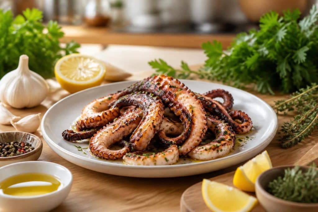 découvrez des recettes faciles à base de tentacules d'encornet et nos conseils de cuisson pour réussir vos plats de fruits de mer à coup sûr.