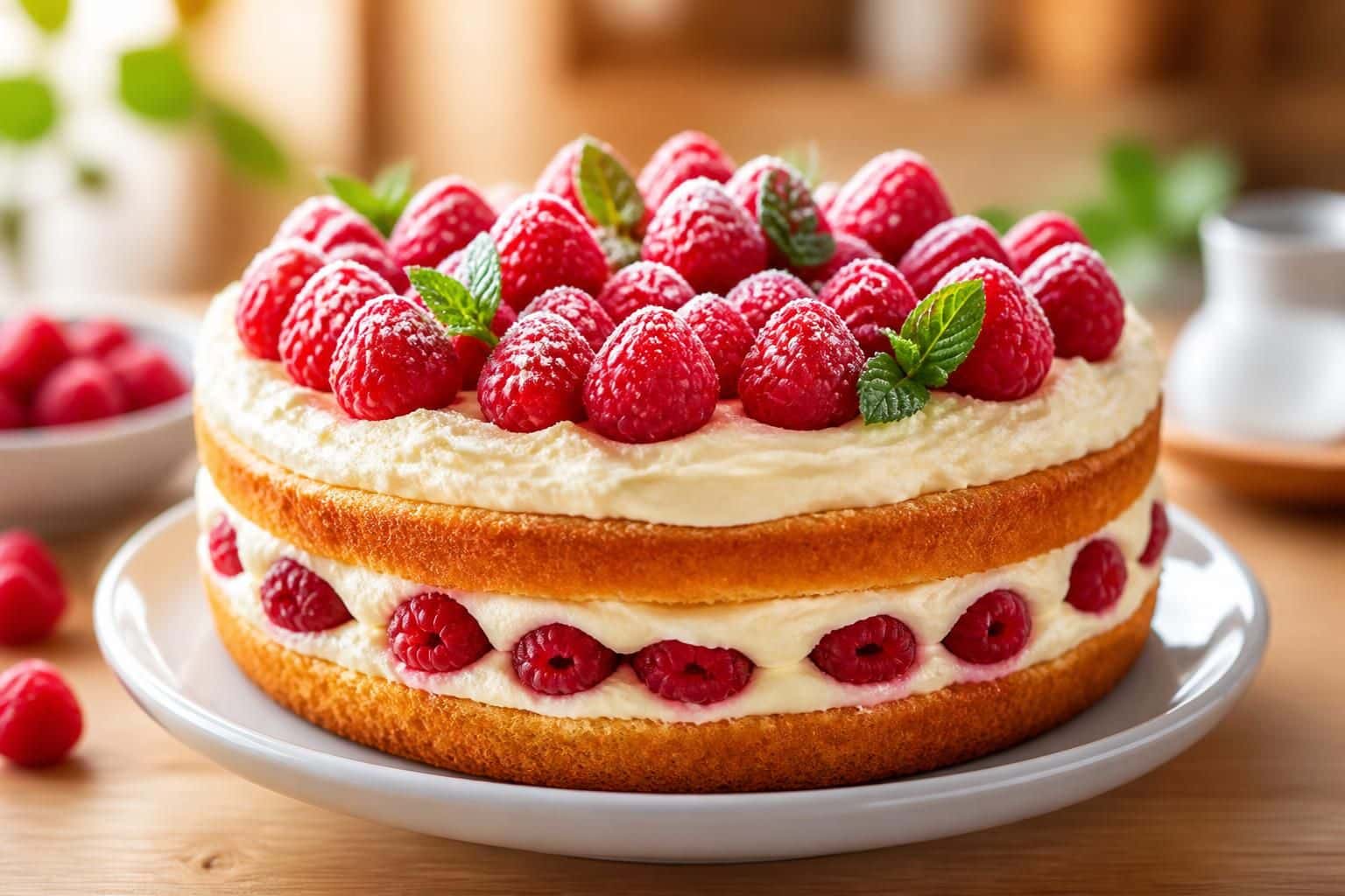 découvrez une recette facile et délicieuse de gâteau aux framboises, parfaite pour les amateurs de framboisier. suivez nos étapes simples pour un dessert gourmand et fruité.