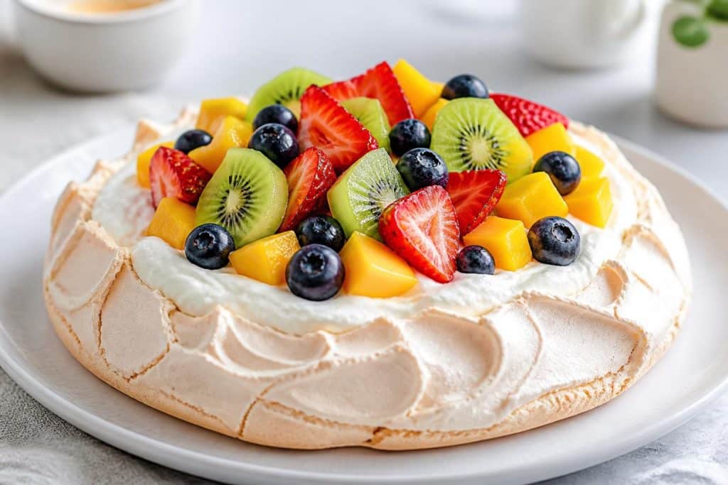 découvrez notre recette facile de pavlova, avec une meringue croustillante et des fruits frais pour un dessert léger et délicieux.
