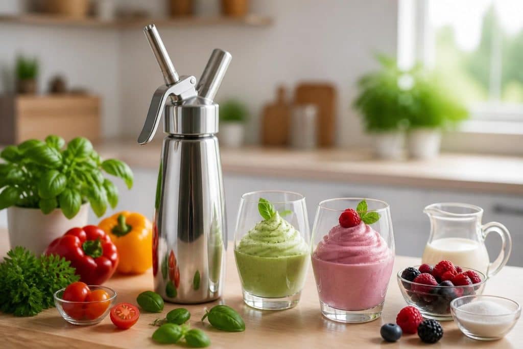 découvrez notre recette facile et rapide d'espuma au siphon, idéale pour sublimer vos plats salés et sucrés avec une mousse légère et onctueuse.