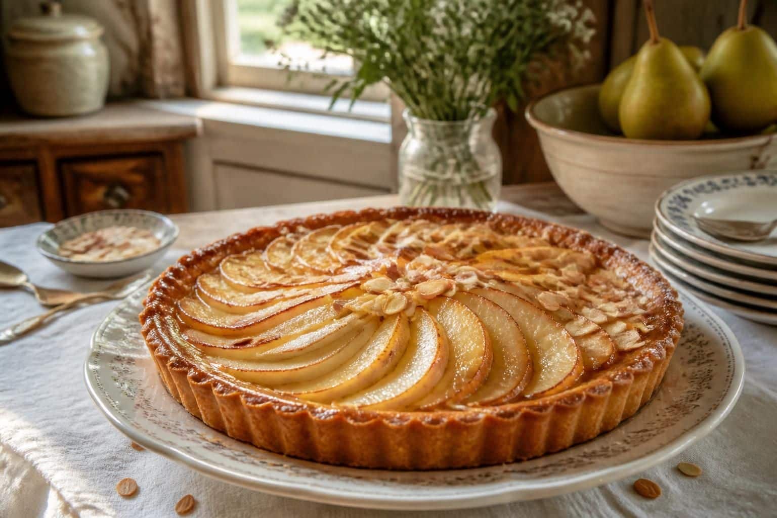 découvrez la recette facile et traditionnelle de la tarte aux poires façon grand-mère, un dessert gourmand et authentique qui ravira toute la famille.