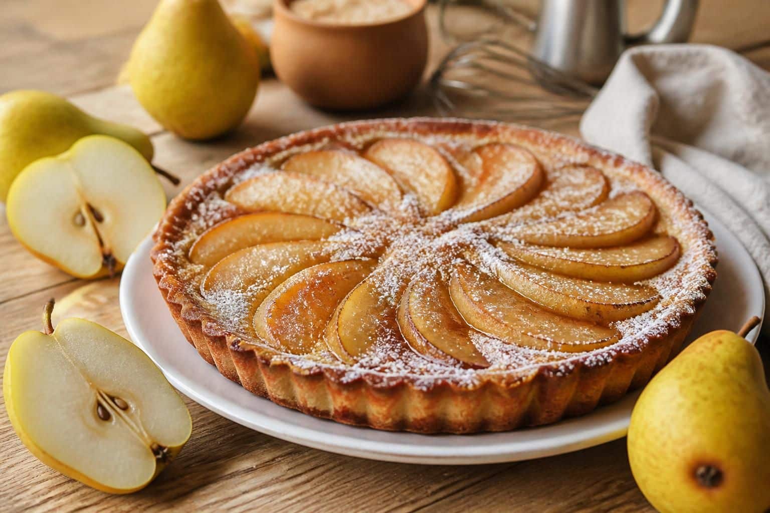 découvrez notre recette facile et gourmande de tarte aux poires, parfaite pour régaler toute la famille avec un dessert fruité et savoureux.