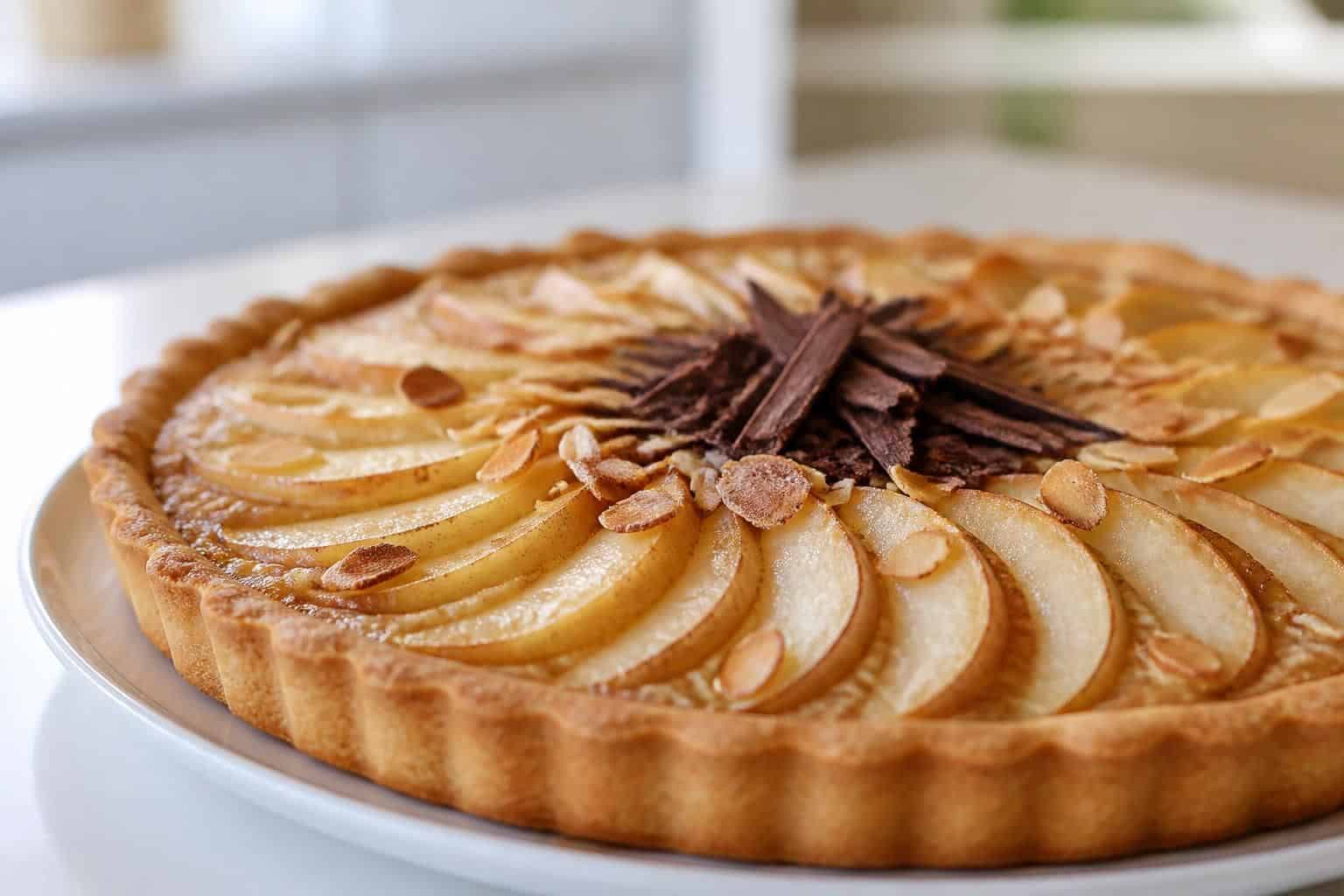 découvrez une recette facile et gourmande de tarte poire chocolat amande, parfaite pour régaler vos proches avec un dessert délicieux et élégant.