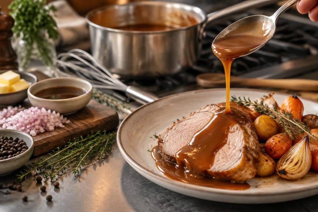 découvrez une recette facile de sauce fond de veau, avec des astuces simples pour obtenir une sauce savoureuse, onctueuse et parfaitement réussie.