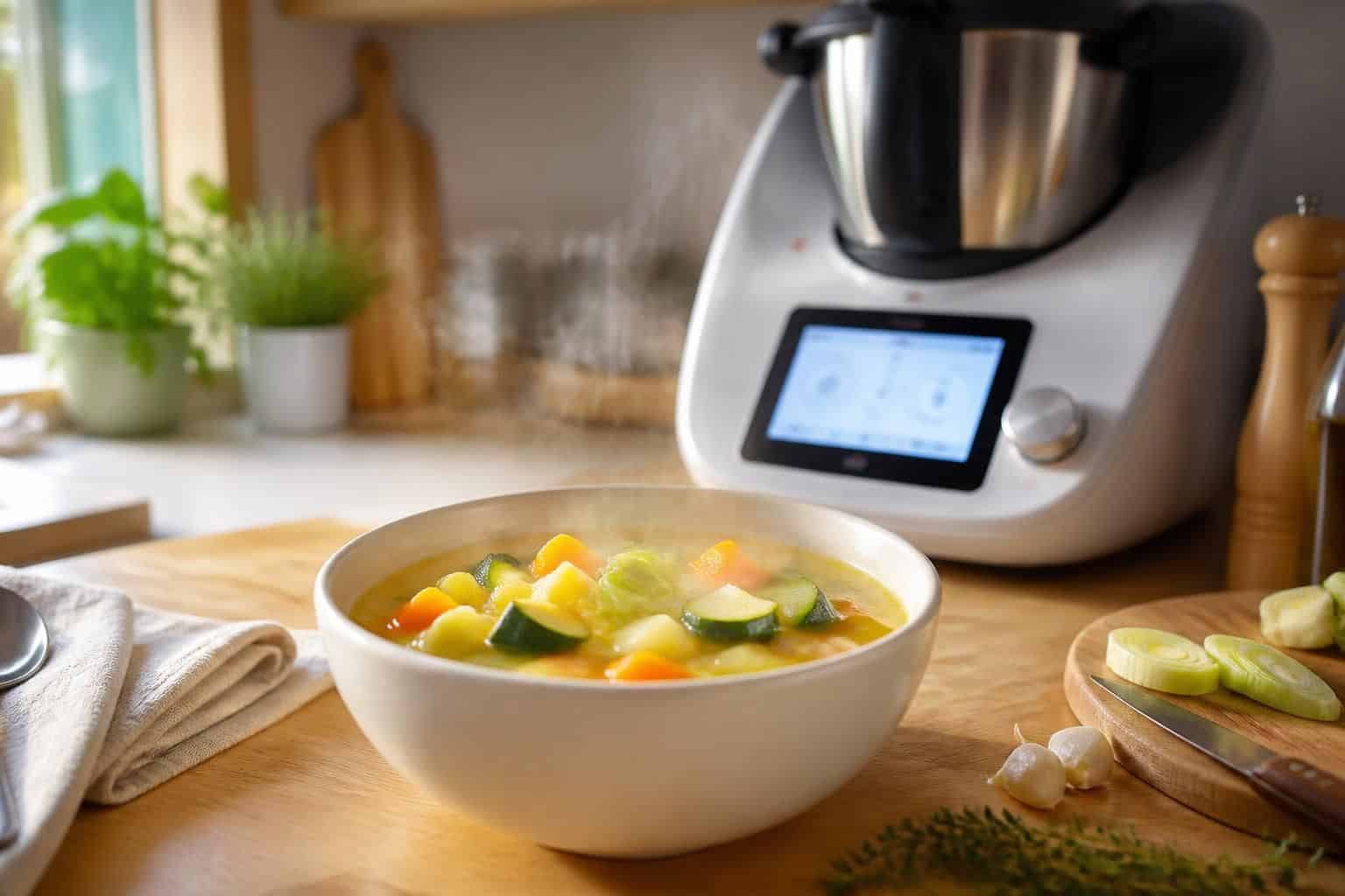 découvrez une recette facile et rapide de soupe de légumes maison avec monsieur cuisine, parfaite pour un repas sain et savoureux.