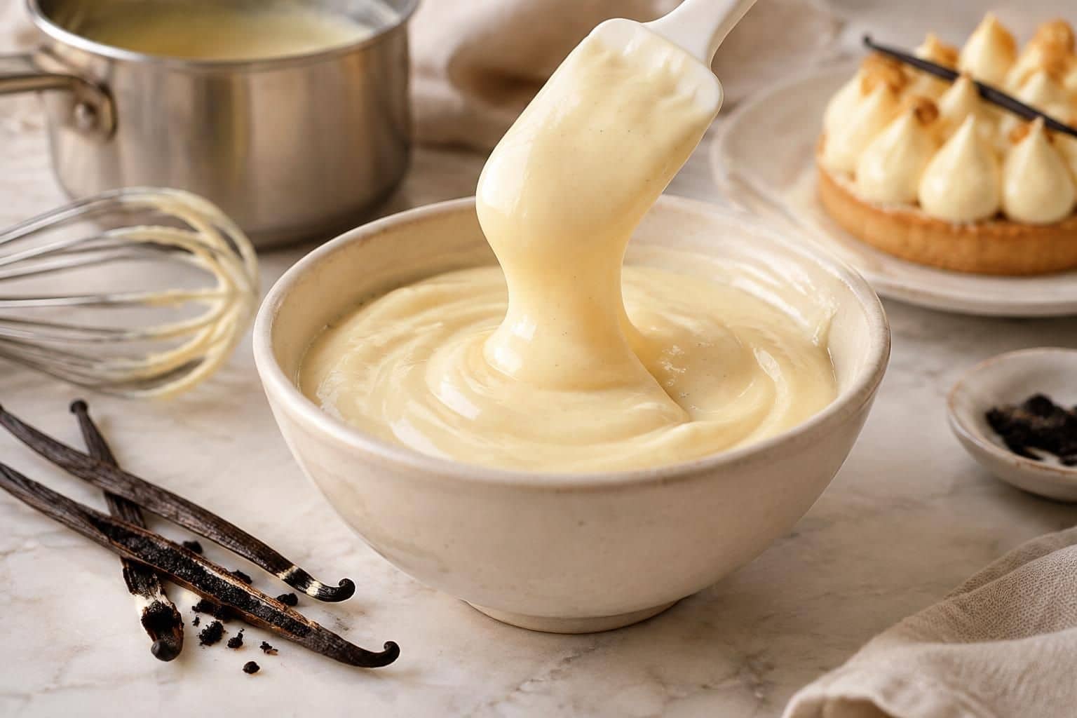 découvrez une ganache à la vanille facile et rapide, idéale pour garnir et décorer vos pâtisseries avec une texture onctueuse et savoureuse.