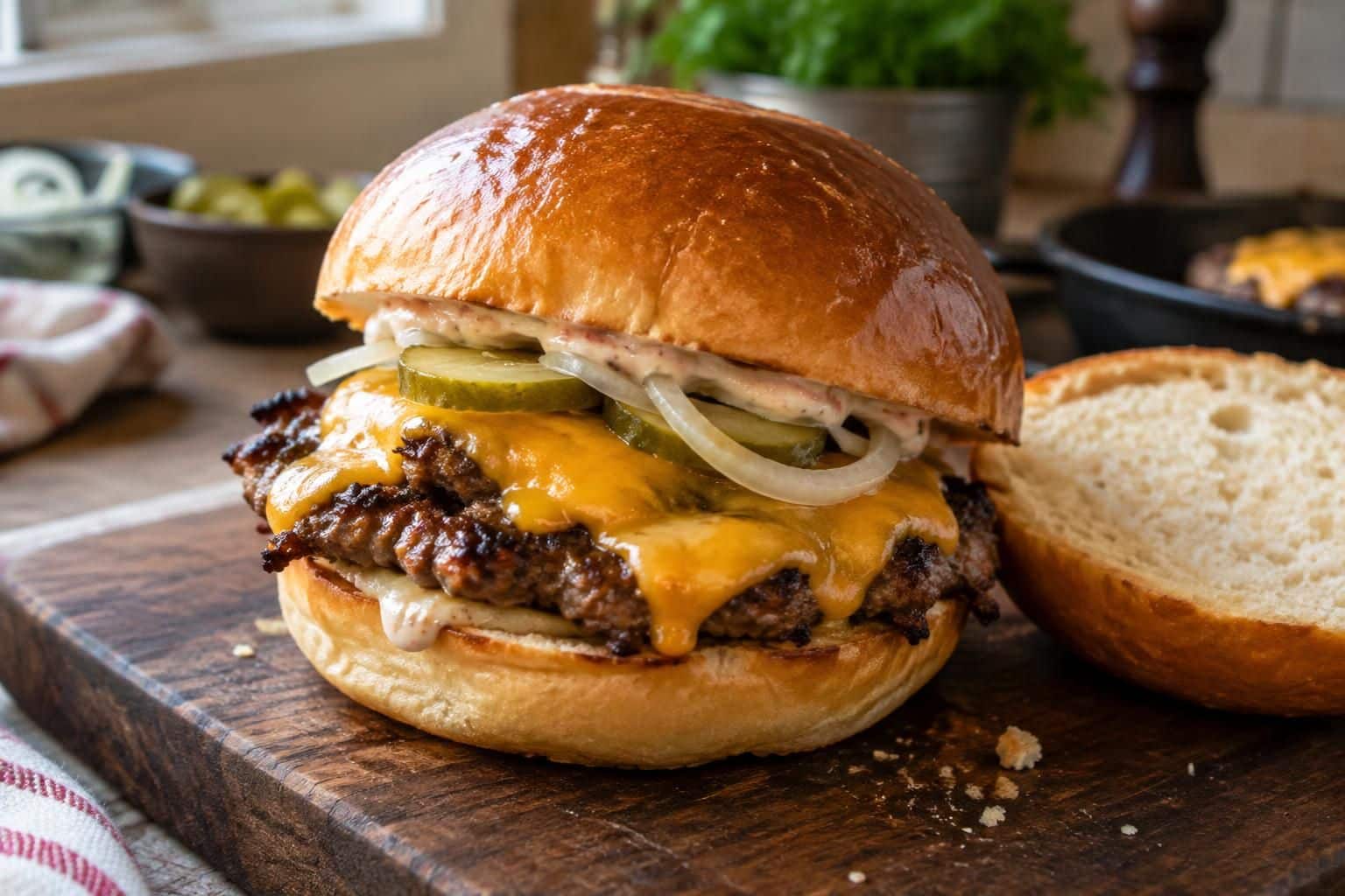 découvrez comment préparer un pain à smash burger moelleux et savoureux, avec nos astuces pour réussir un burger parfait à la maison.
