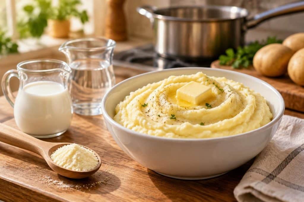 découvrez les proportions idéales de lait et d’eau pour préparer une purée mousline onctueuse, savoureuse et réussie à tous les coups.