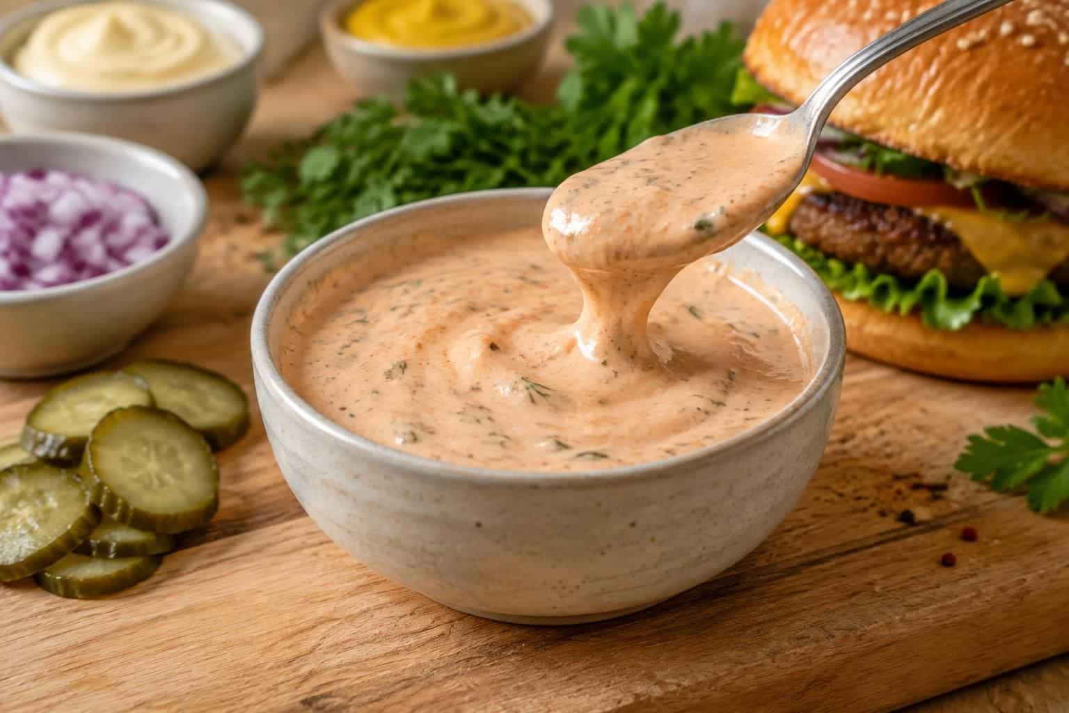 préparez une sauce burger maison facile et rapide avec des ingrédients simples. une recette savoureuse pour apporter la touche parfaite à vos burgers.
